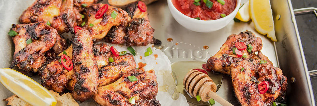 Honungskryddade kycklingvingar