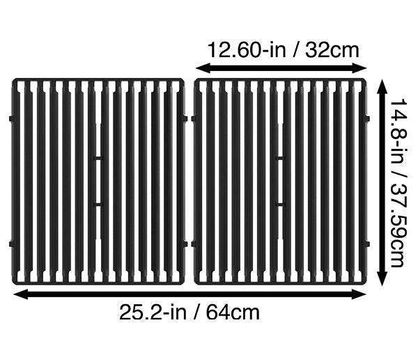 Broil King - 14.2″ X 12.25″ Cast Iron Cooking Grids