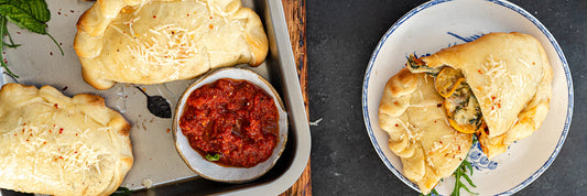 Mini Calzone med vegetariskt medelhavsfyllning