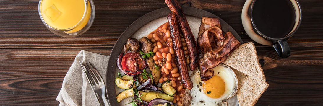 Englisches Frühstück vom Grill