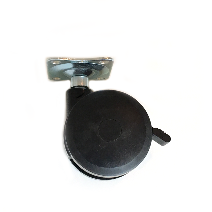 CASTER RUBBER 3" W/PLATE