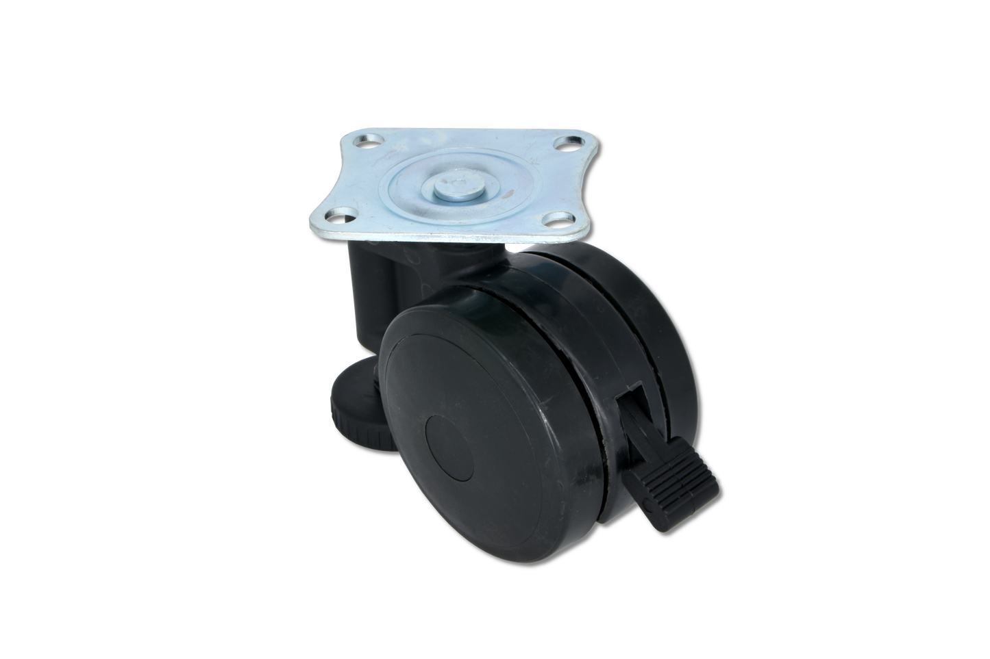 CASTER 3" RUBBER W/LEG LEVEL